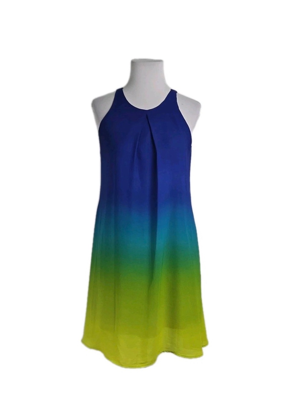 Worthington Ombré Sleeveless Dress | Size 18 | NWT | Blue to Lime Gradient